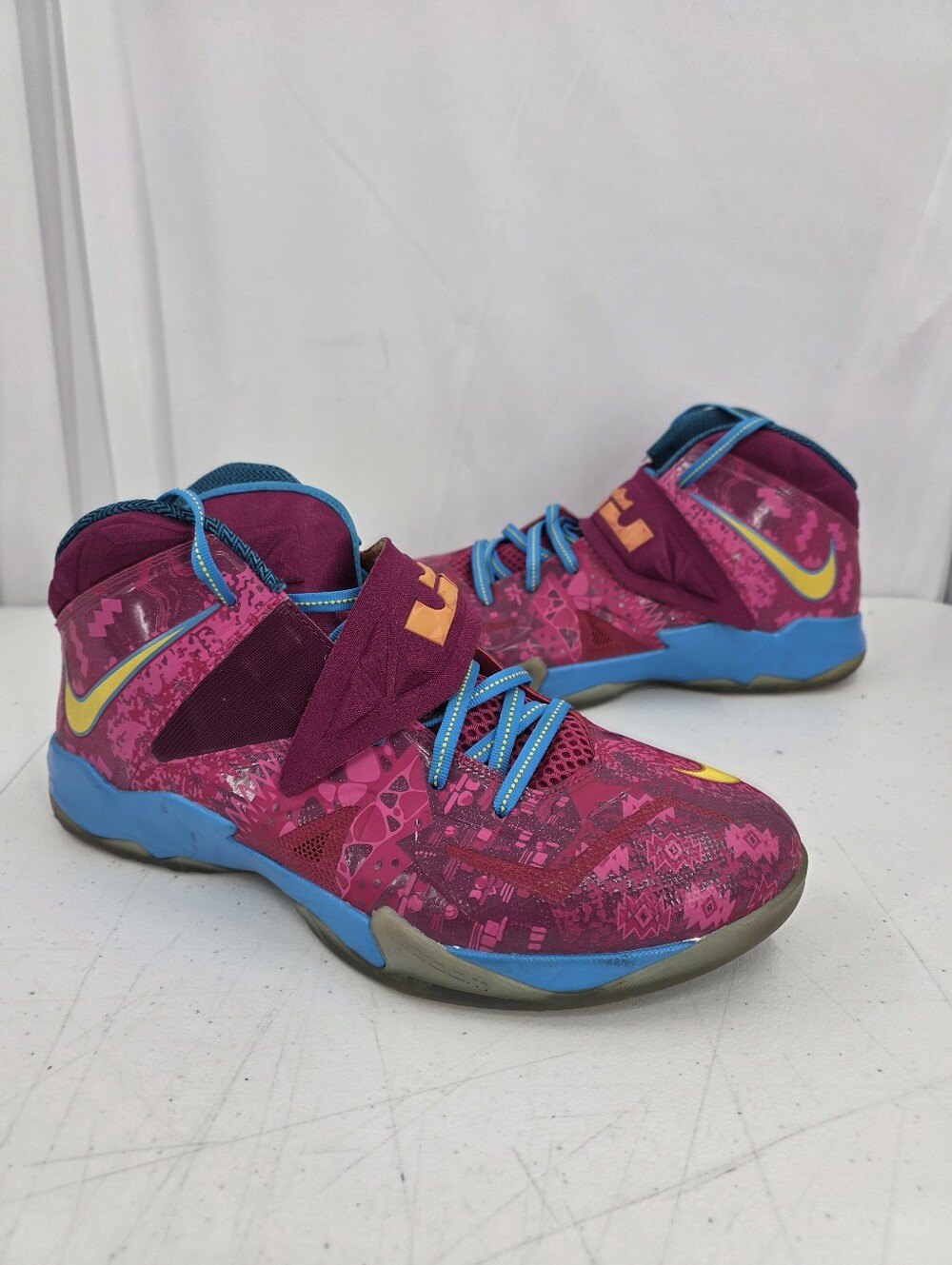 Nike LeBron Zoom Soldier VII 599264 601 Bronny Bryce 2013 Shoes Men Size 14 Read